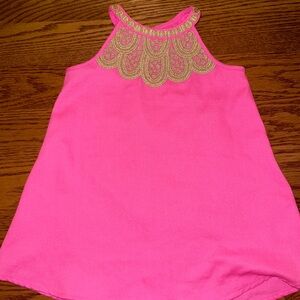 Lilly Pulitzer Pink dress with Gold Detail